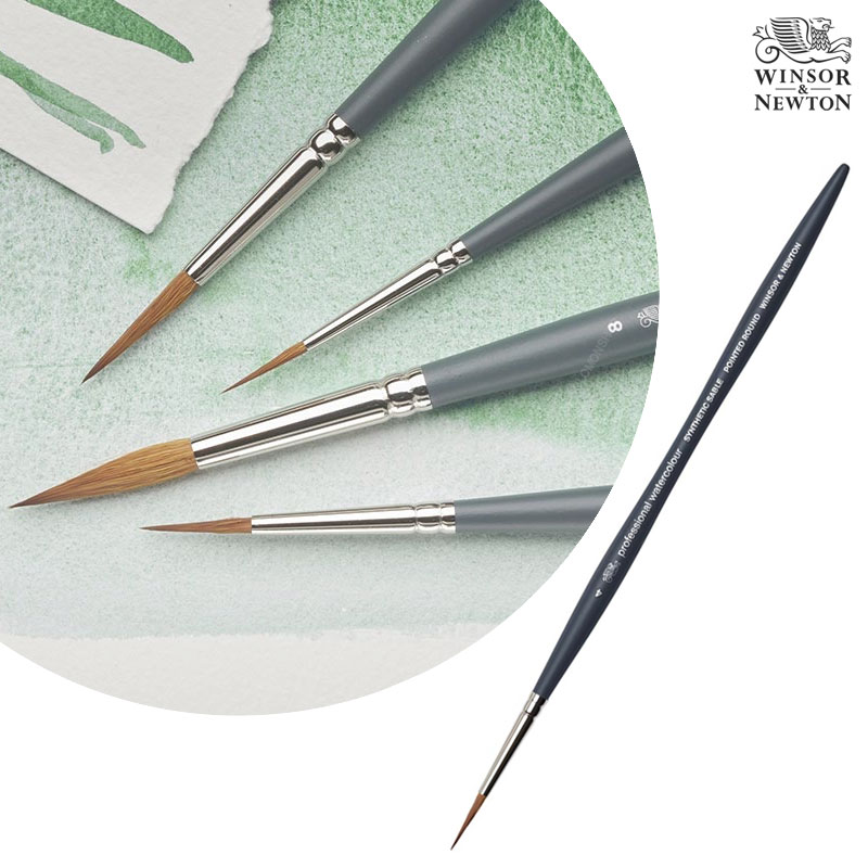 Winsor&Newton �����ش�ư ��ä�� ������ų� �ż�ƽ ���̺� ����Ƽ�� ���� �귯�� Size4