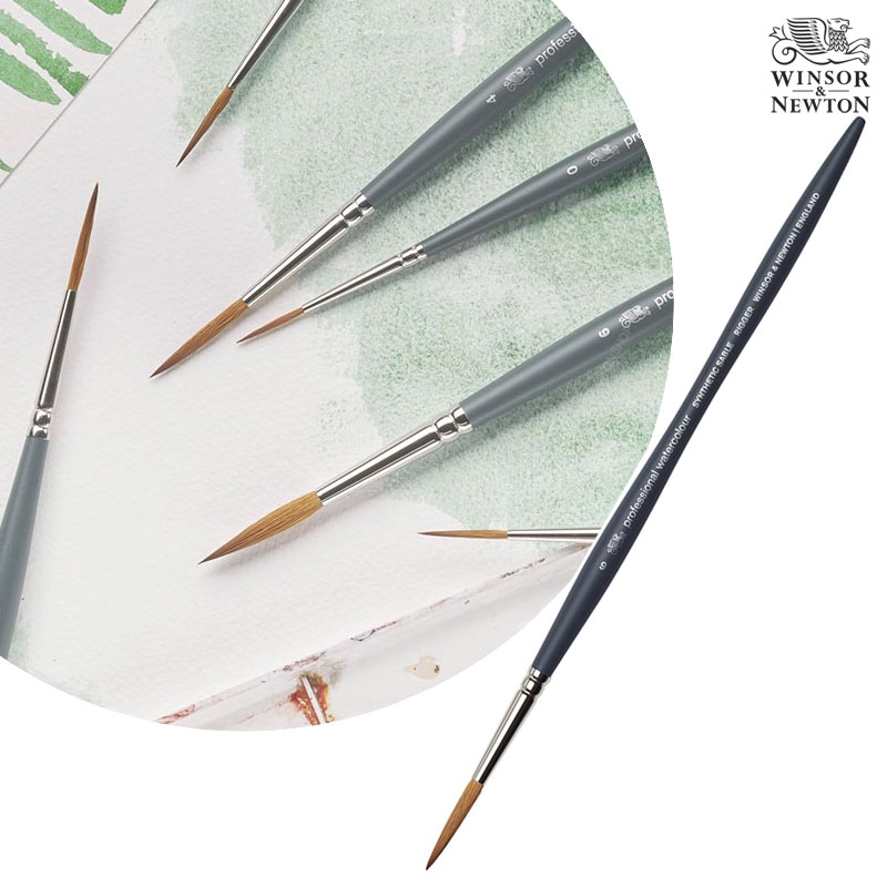 Winsor&Newton �����ش�ư ��ä�� ������ų� �ż�ƽ ���̺� ���� �귯�� Size6