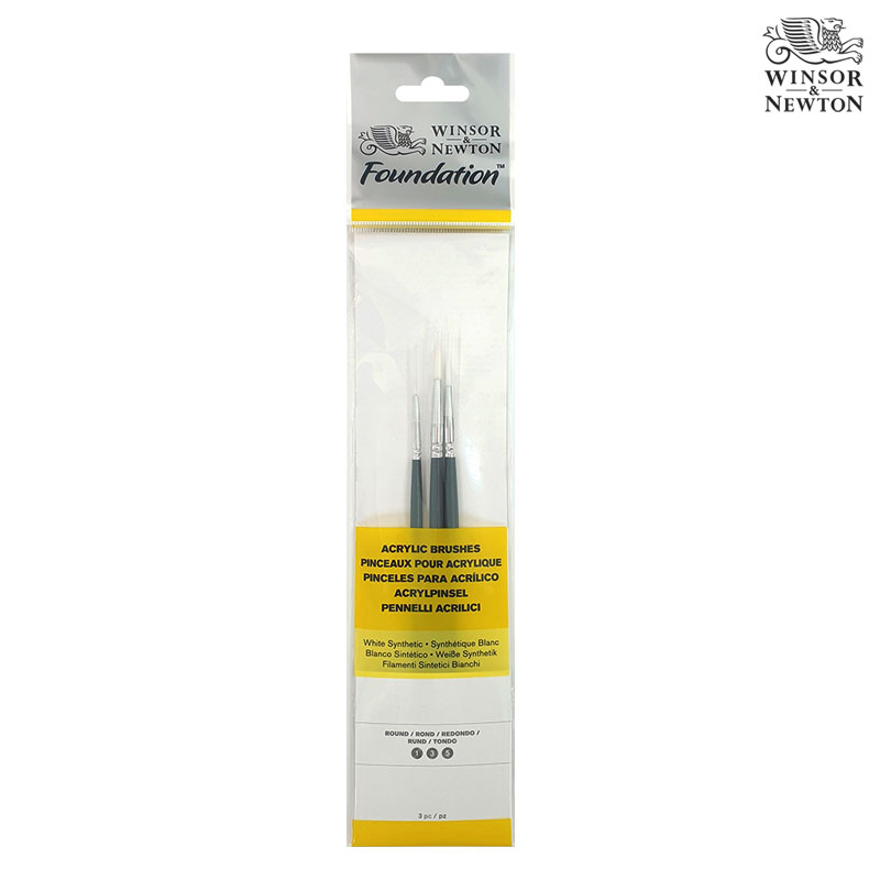 Winsor&Newton �����ش�ư �Ŀ�̼� ���ڵ� ��ũ���귯�� �ձٺ귯�� 3����Ʈ