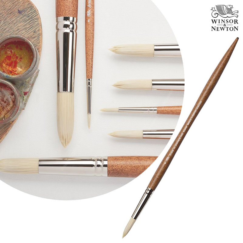 Winsor&Newton �����ش�ư ��ȭ�� ��Ƽ��Ʈ �ż�ƽ ȣ�� �귯�� ���� Size8