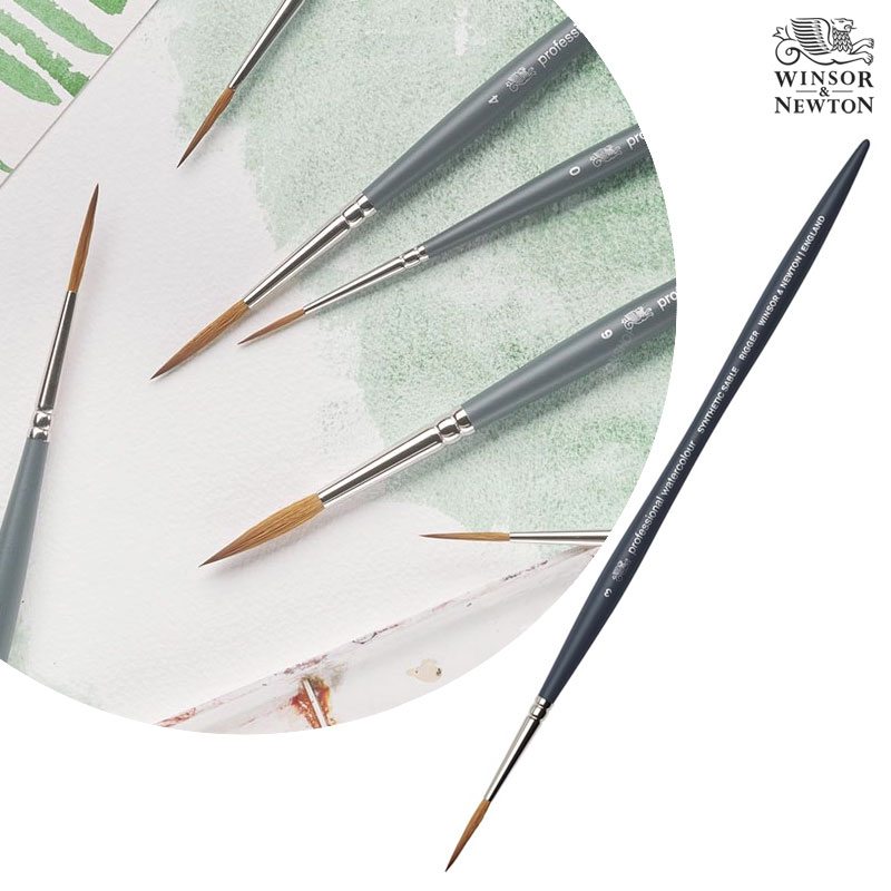 Winsor&Newton �����ش�ư ��ä�� ������ų� �ż�ƽ ���̺� ���� �귯�� Size3